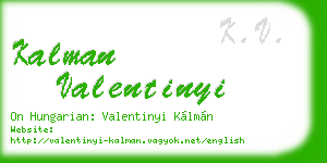 kalman valentinyi business card