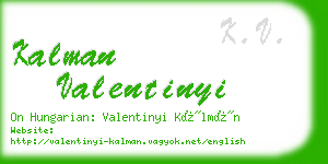 kalman valentinyi business card